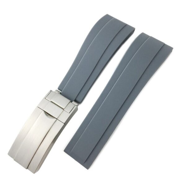 Gray Strap for Submariner, GMT, Daytona, Datejust Mod 20mm In Rubber