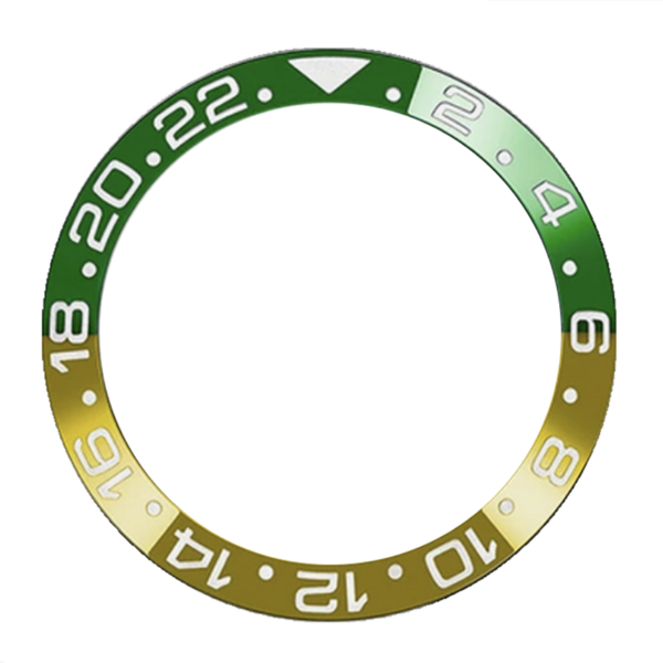Green Sprite/Lemon Insert Bezel for Seiko Mods Submariner, GMT II Ceramic 38mm