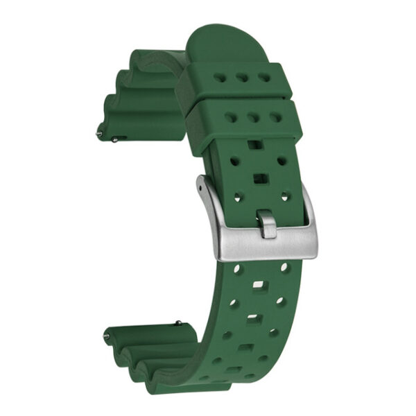 Green Strap for Seiko Diver Quick Release System In Rubber - 20,22,24mm