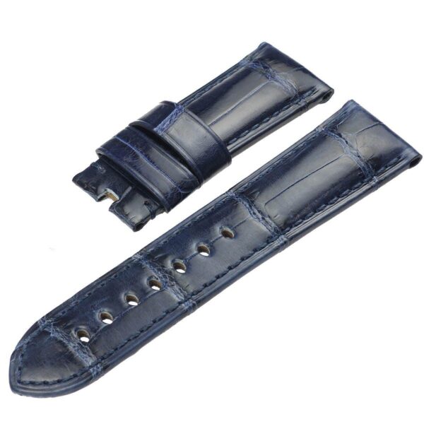 Navy Blue Genuine Crocodile leather Strap Bracelet for Seiko Mod