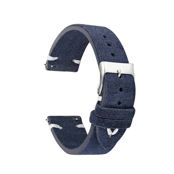 Navy Blue Leather Suede Strap Band
