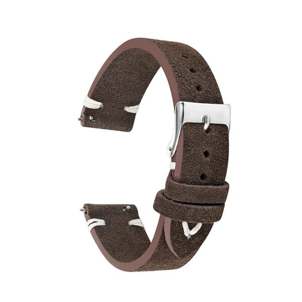 Dark Brown Leather Suede Strap Band