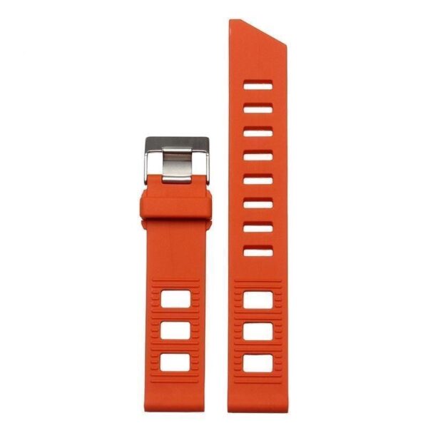 Orange Strap Bracelet for Seamaster, Speedmaster Mod in Rubber - 20mm