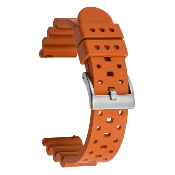 Orange Strap for Seiko Diver Quick Release System In Rubber - 20,22,24mm