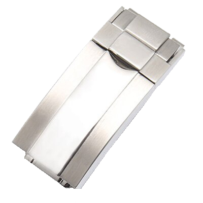 Polished Steel Folding Clasp for Seiko Mods Sea-Dweller Deepsea 18mm Stainless Steel
