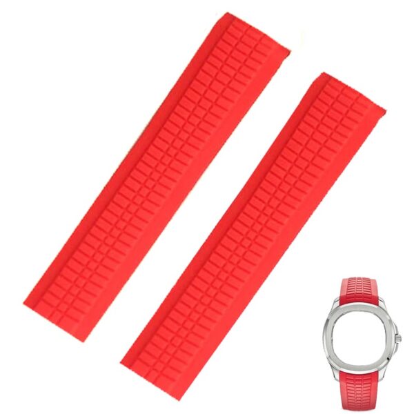 Red Strap Bracelet for Aquanaut Mod in Rubber