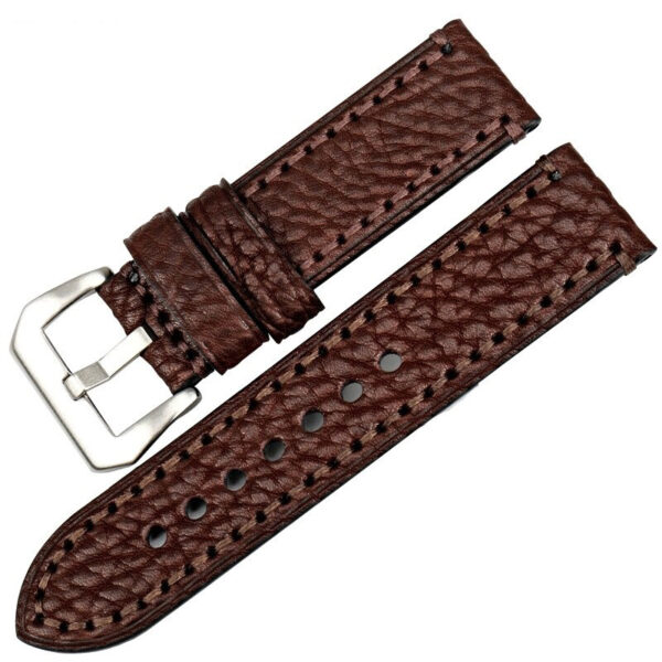 Brown Strap Luminor, Marina, Submersible Mod In Italian Leather Grain - 22, 24, 26mm