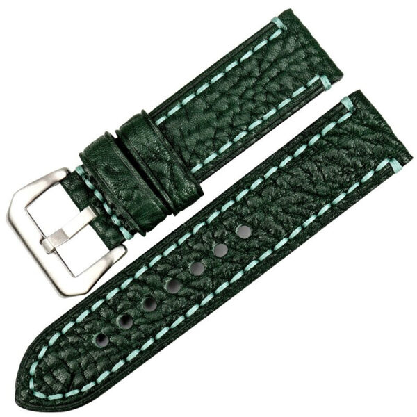 Green Strap Seiko Mods Luminor, Marina, Submersible In Buffalo Leather - 22, 24, 26mm