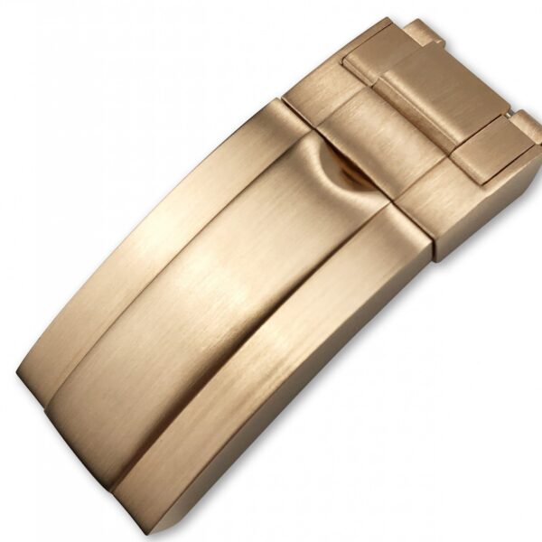 Rose Gold Folding Clasp for Seiko Mods Submariner, GMT I & II Stainless Steel - 16mm