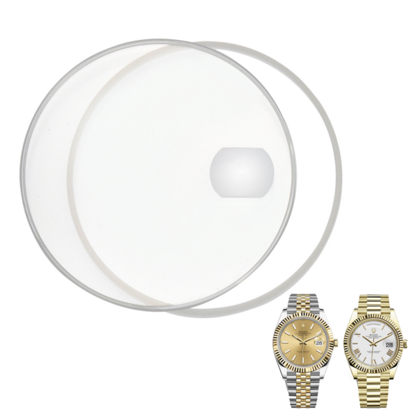 Sapphire Glass and Gasket with Windows for Seiko Mods Datejust, Day-Date 36mm