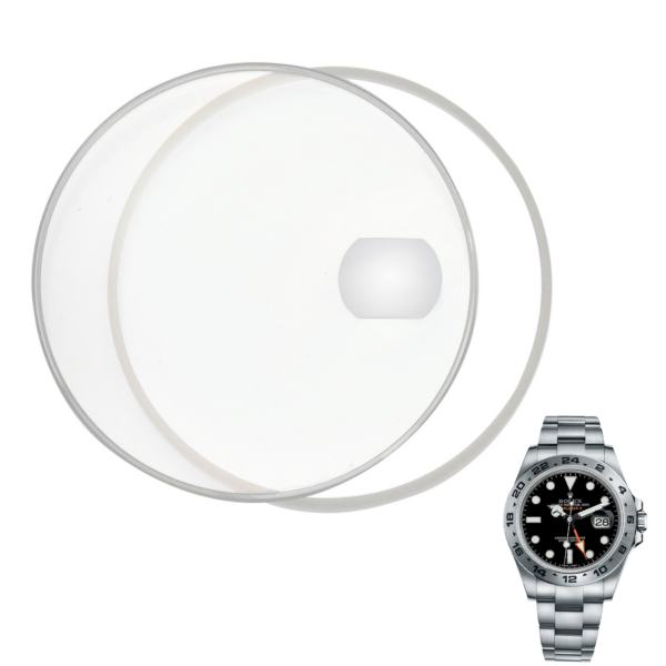 Sapphire Glass and Gasket with Windows for Seiko Mods Explorer II