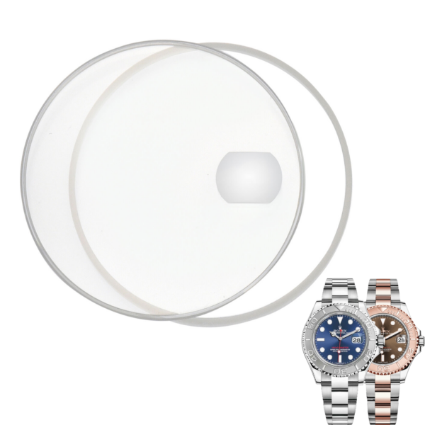 Sapphire Glass and Gasket with Windows for Seiko Mods Yacht Master