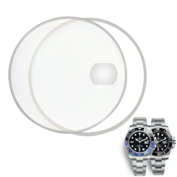 Sapphire Glass & Gasket with Windows for Seiko Mods Submariner, GMT