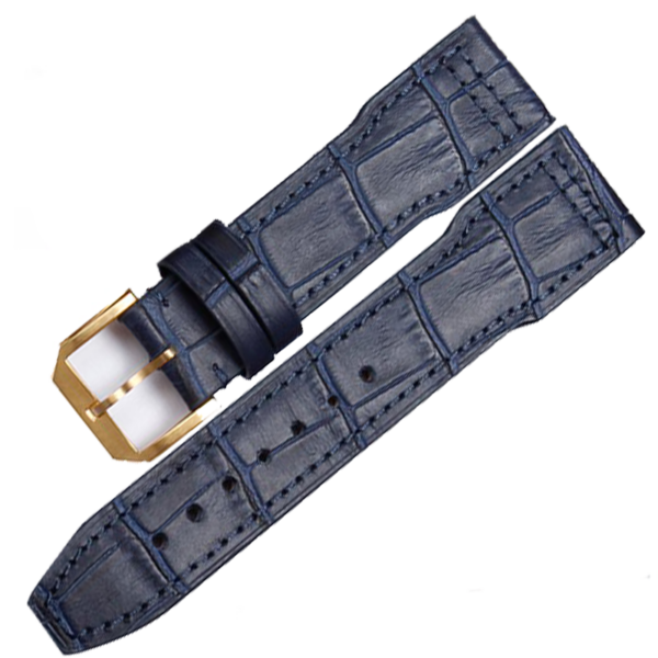 Blue Strap Band for Seiko Mod In Leather Crocodile/Alligator Grain - 20,21,22mm