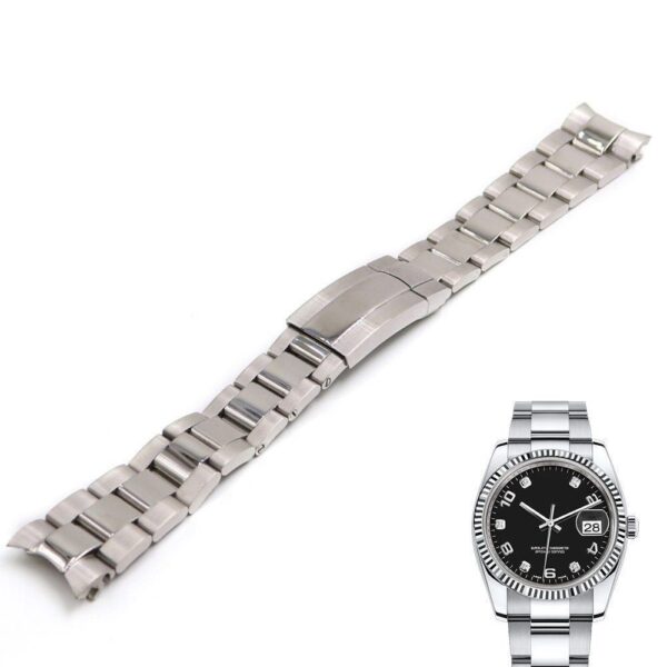 Silver Strap Bracelet for DateJust Mod in Stainless Steel - 20mm