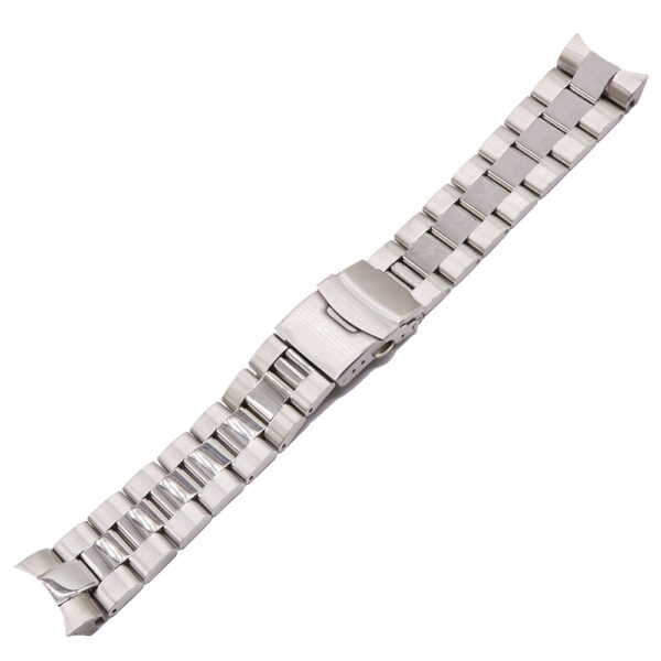 Silver Strap Bracelet for Seiko Middle Polished In Stainless Steel - 20,22mm