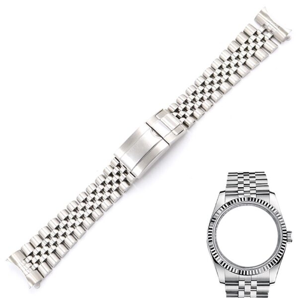 Silver Strap Bracelet Jubilee for Datejust 19,20mm Stainless Steel