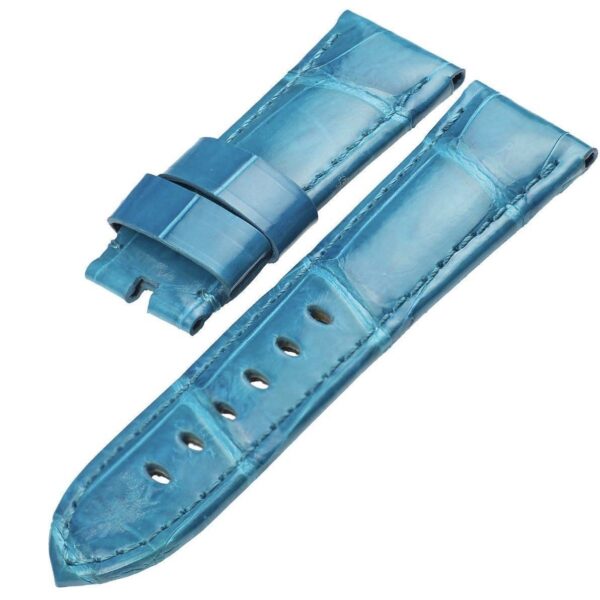 Turquoise Genuine Crocodile leather Strap Bracelet for Seiko Mod
