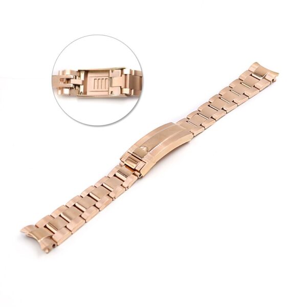 Rose Gold Strap Bracelet Glidelock for Submariner, GMT Mod - 20mm