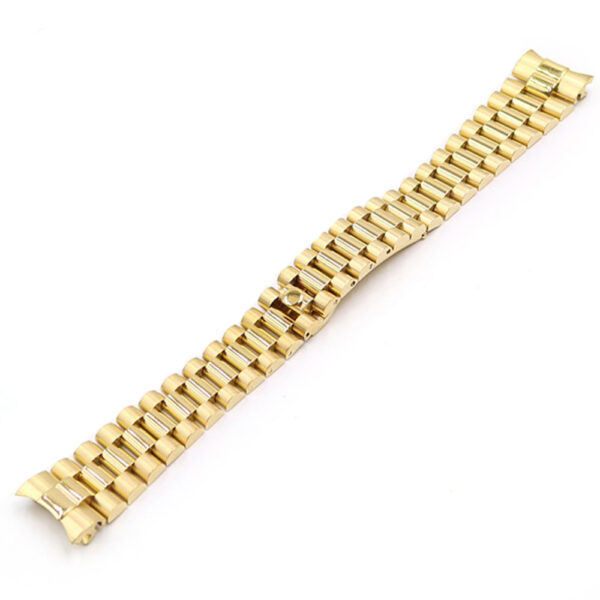 Gold Strap Bracelet President for Datejust Mod with Solid End Link Stainless Steel - 20mm