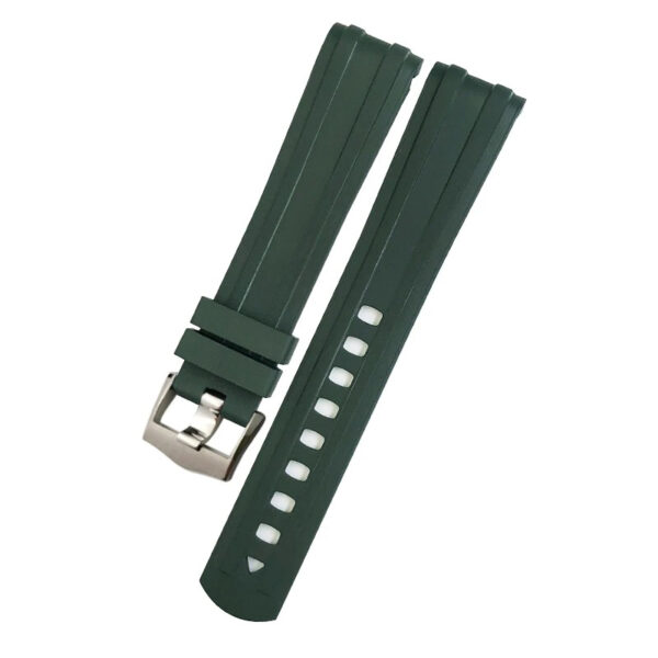 Dark Green Rubber Bracelet for Seamaster Diver Mod Case