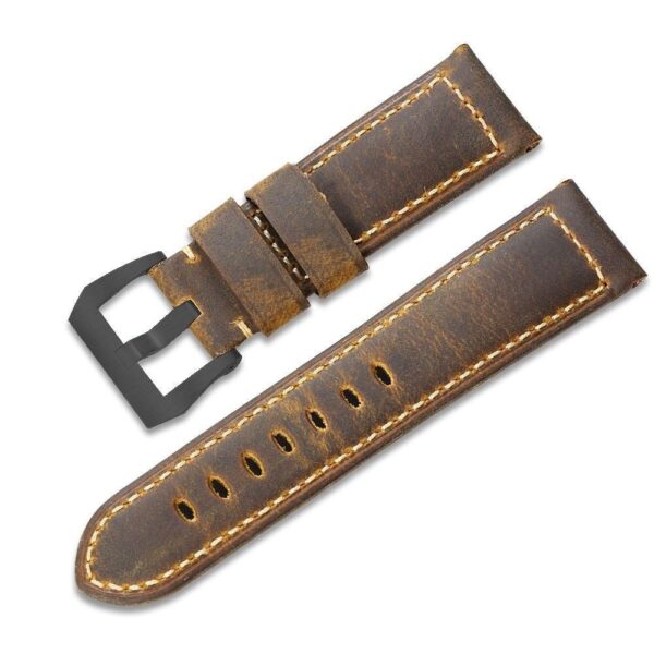 Vintage Patina Horseback Leather Strap for Luminor, Marina Mod
