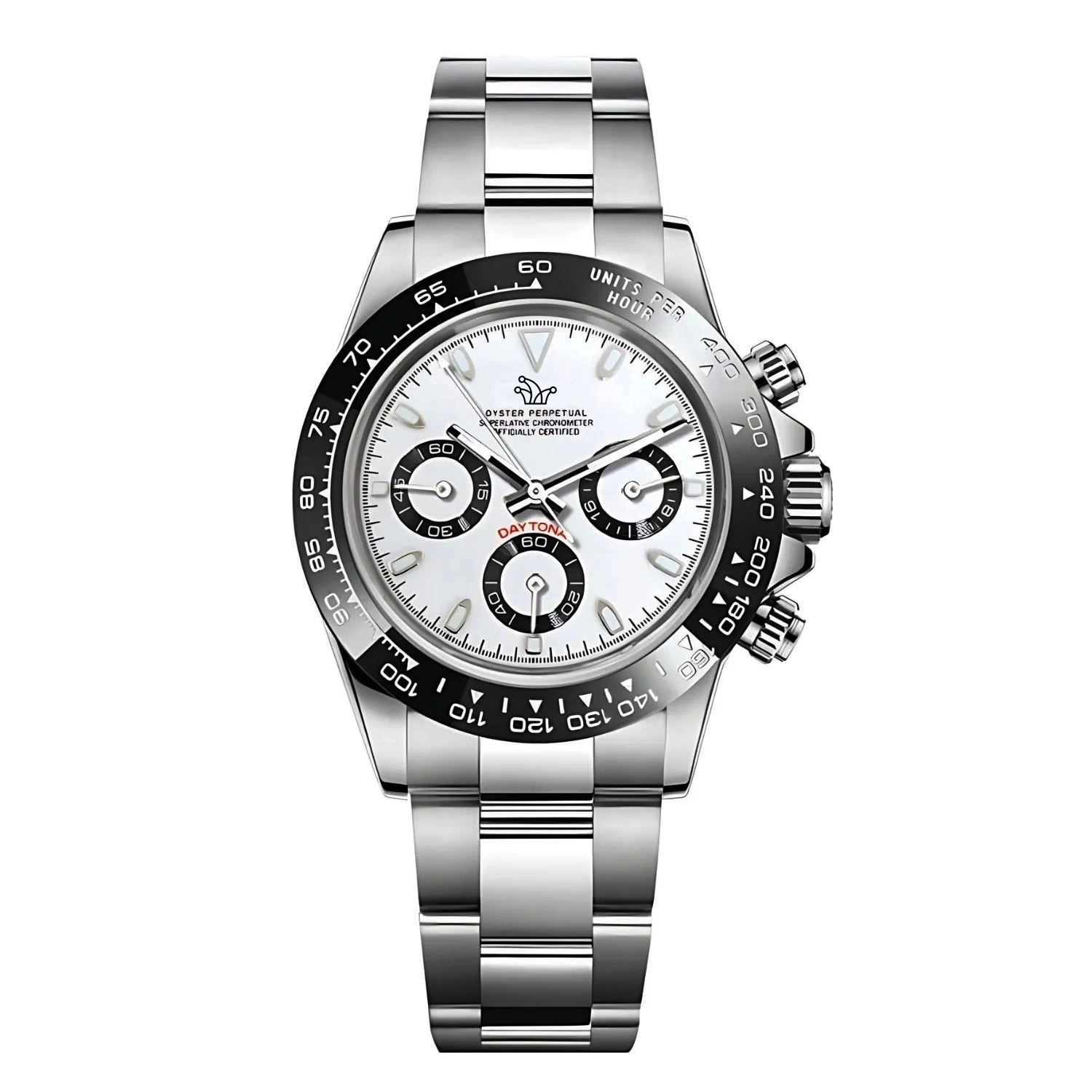 Seiko Mod Daytona White Panda Ceramic – Custom VK63 Watch