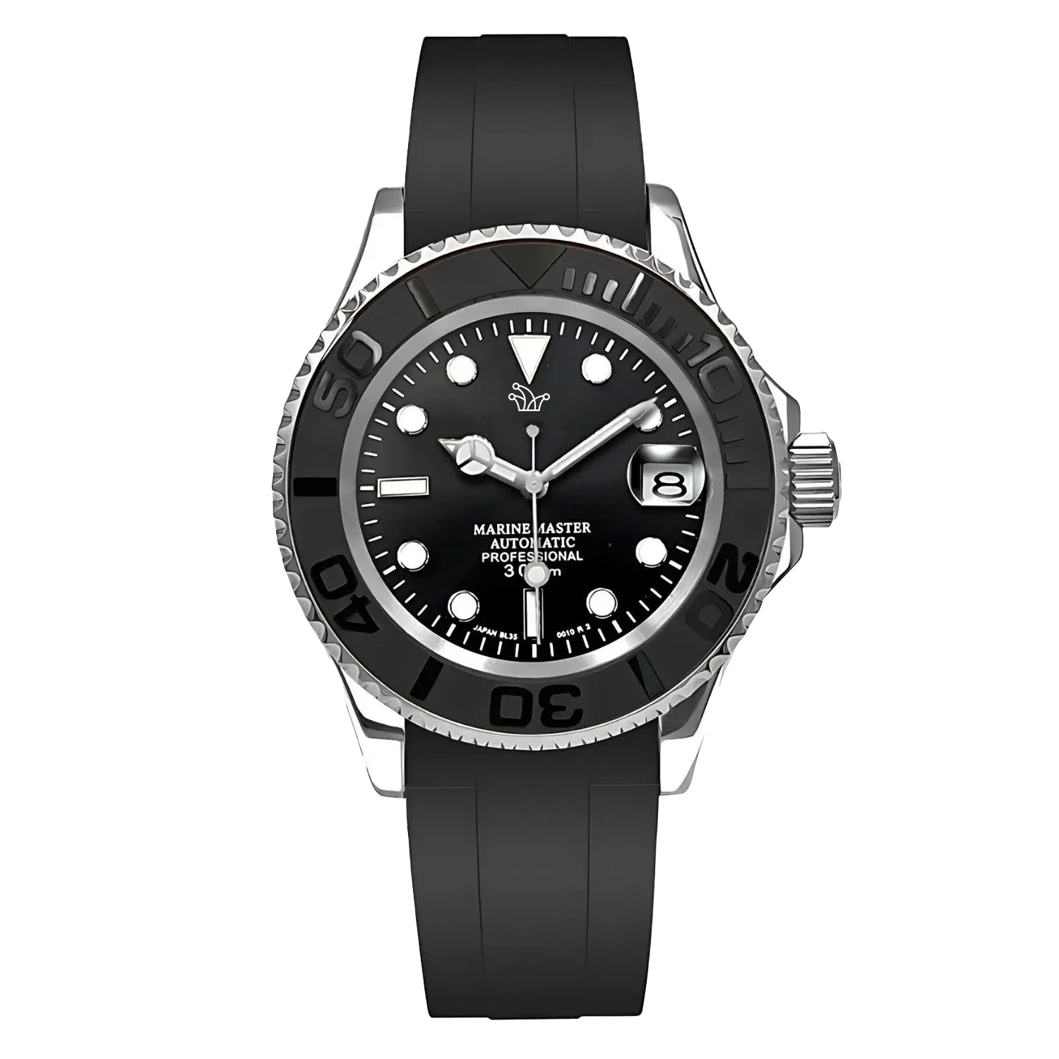 Seiko Mod Yacht-Master with Rubber Bracelet – Custom NH35 Automatic Watch