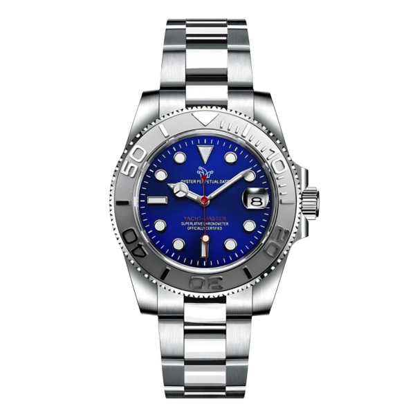 Blue Seiko Mod Yacht-Master with Oyster Bracelet – Custom NH35 Automatic Watch