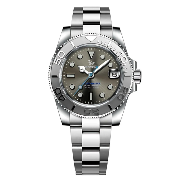 Grey Seiko Mod Yacht-Master with Oyster Bracelet – Custom NH35 Automatic Watch