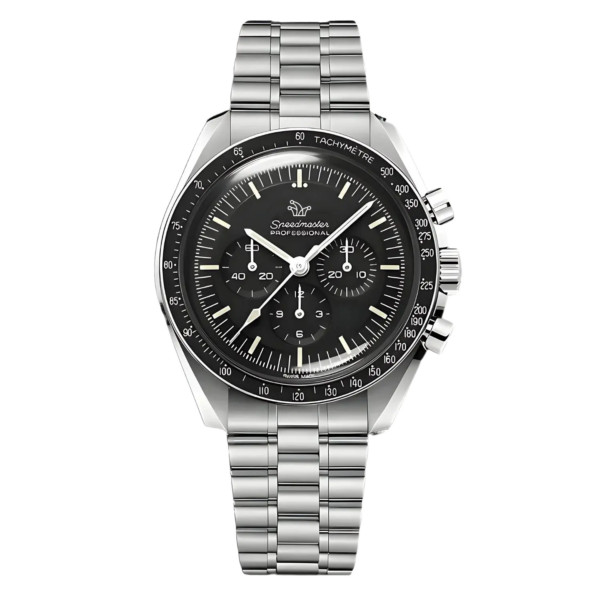 Black Seiko Mod Speedmaster Moonwatch – Custom VK63 Watch