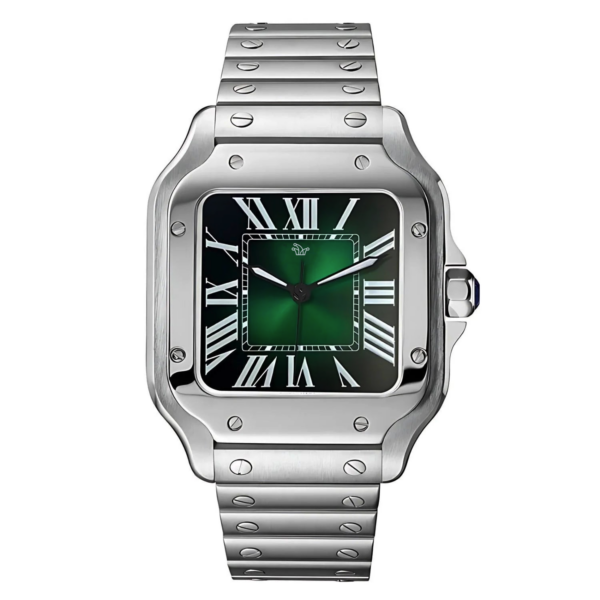 Green Seiko Mod Santos Large – Custom NH35 Automatic Watch