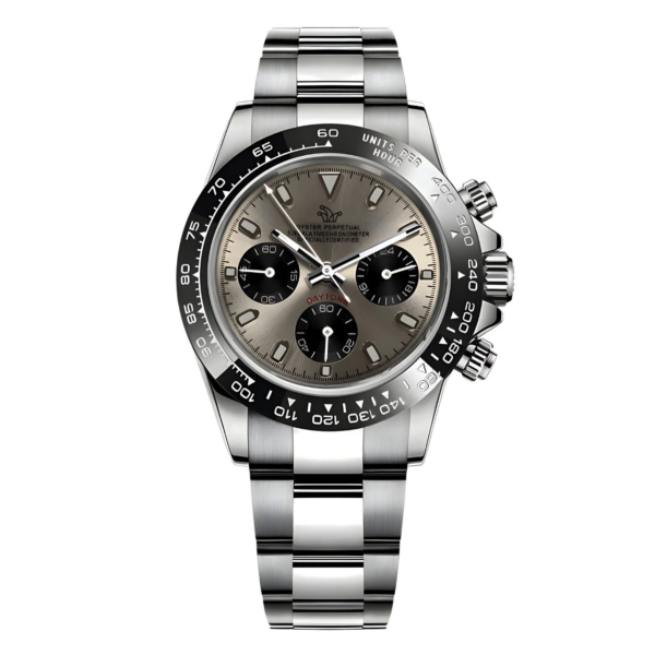Grey Ceramic Seiko Mod Daytona – Custom VK63 Watch