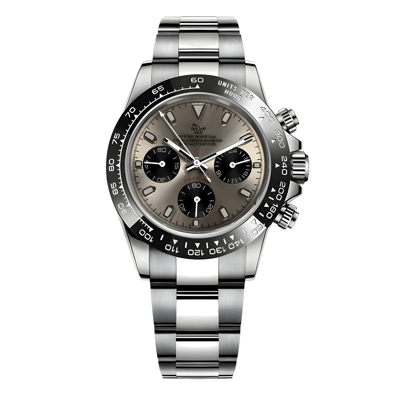 Grey Ceramic Seiko Mod Daytona – Custom VK63 Watch