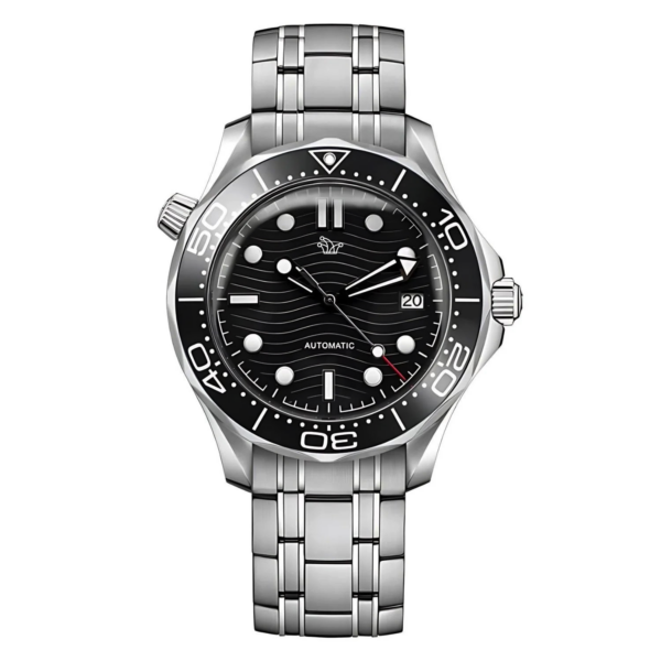 Black Seiko Mod Seamaster James Bond – Custom NH35 Watch