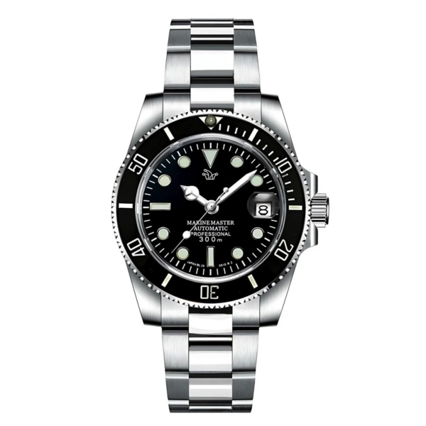 Black Seiko Mod Submariner – Custom NH35 Automatic Watch